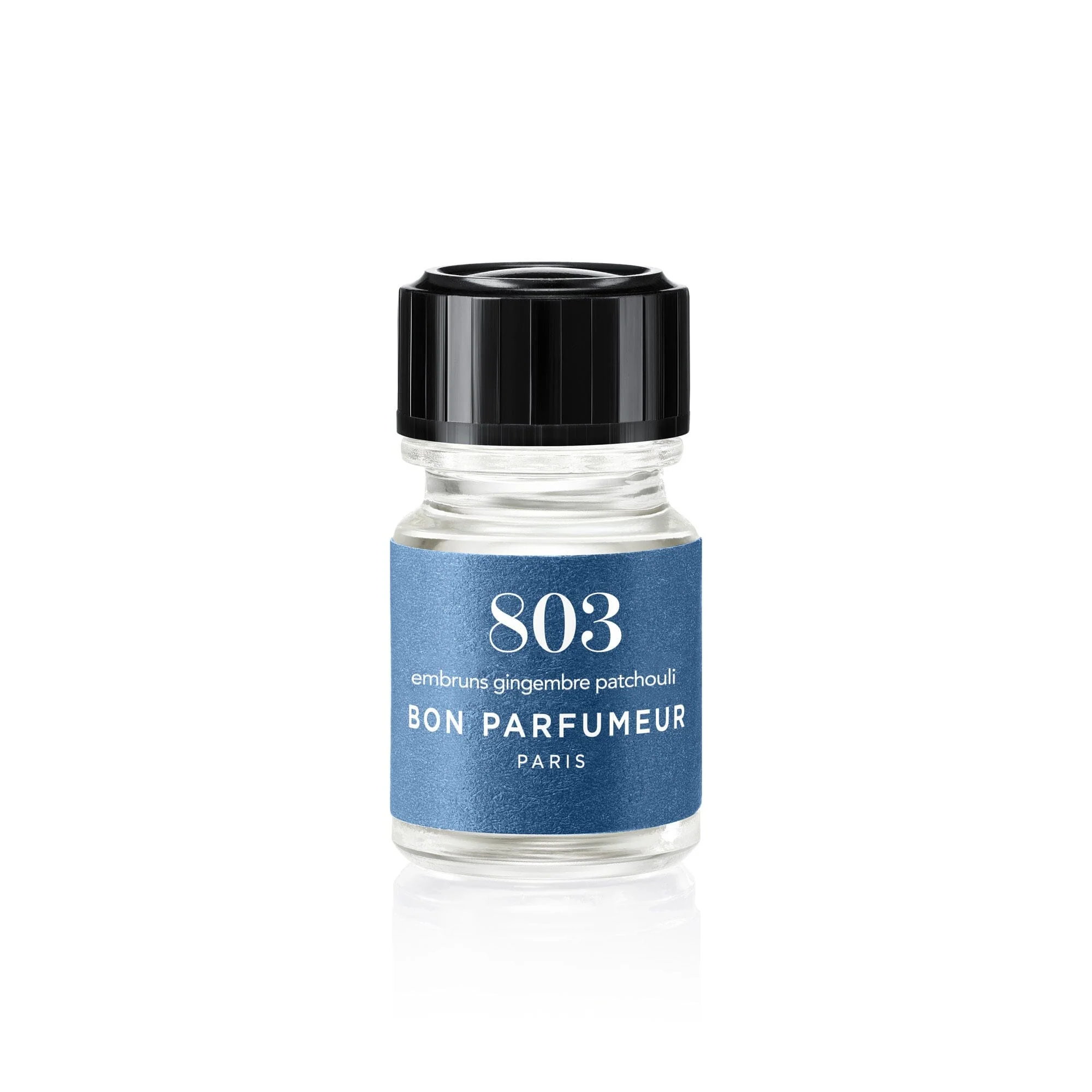 803 (2.5ml): Sea spray, ginger, patchouli